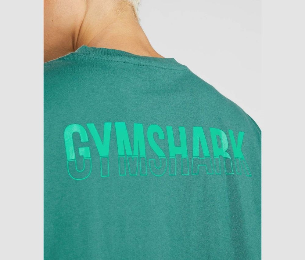 T-Shirt Gymshark Tu Tienda En Línea - Fraction Oversized T-Shirt Mujer Hoya  Verde